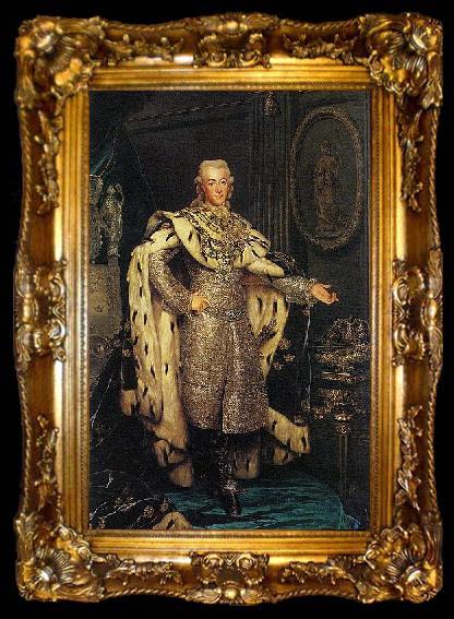 framed  Alexandre Roslin konung av Sverige, ta009-2